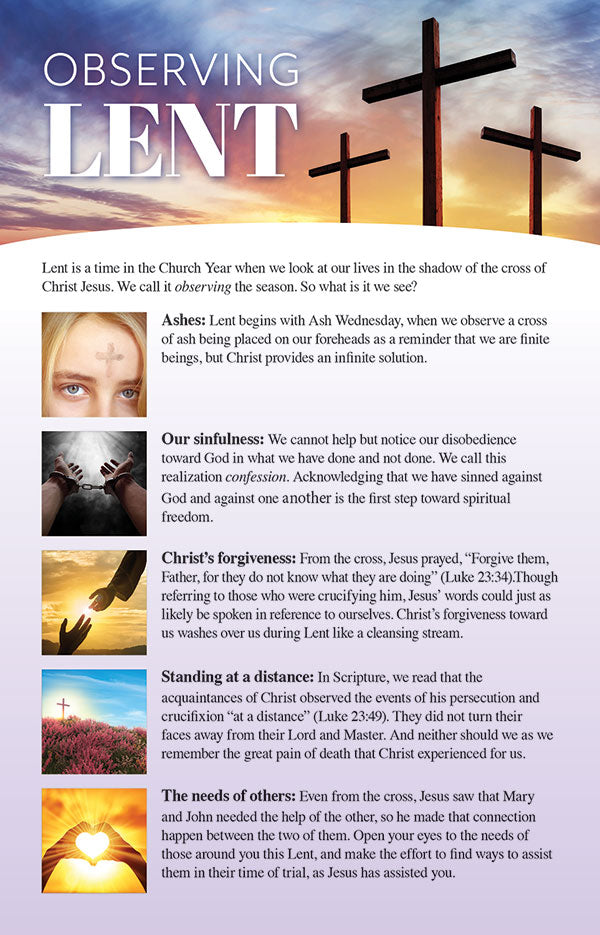 Lent Bulletin Insert