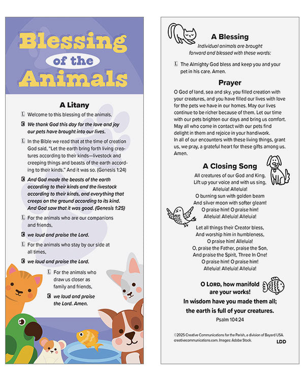 Blessing of the Animals Litany