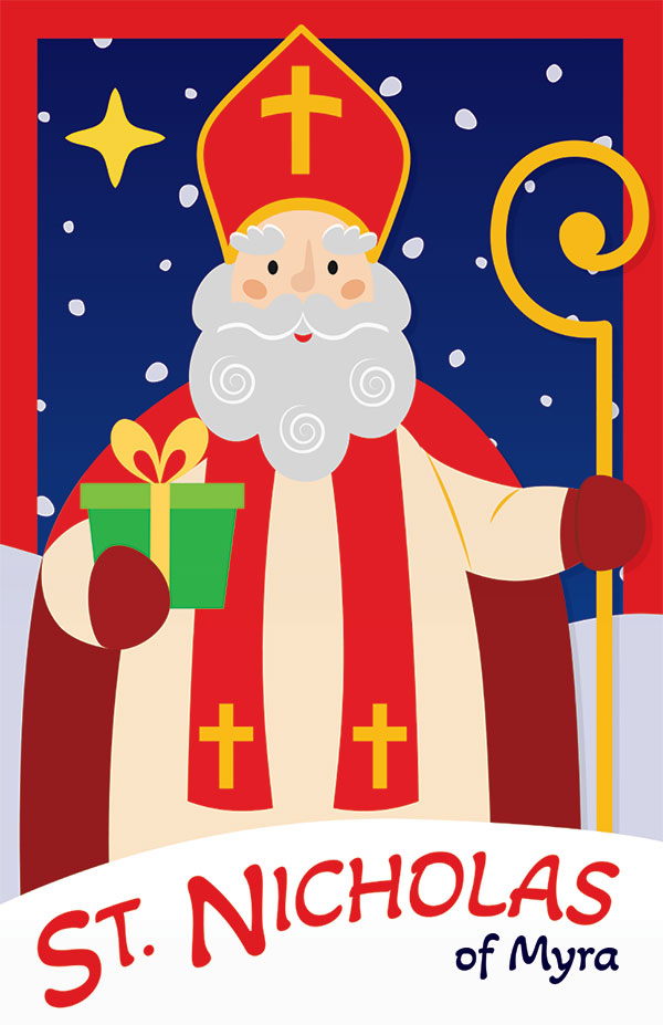 St. Nicholas of Myra Prayer Card for Kids