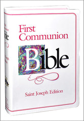 St. Joseph First Communion Bible (NABRE/girls) white and pink