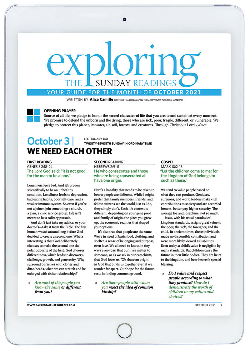 October 2021 Exploring the Sunday Readings Digital Edition