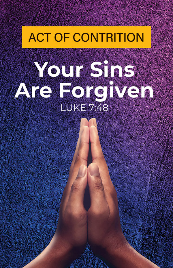 Act Of Contrition Prayer Card