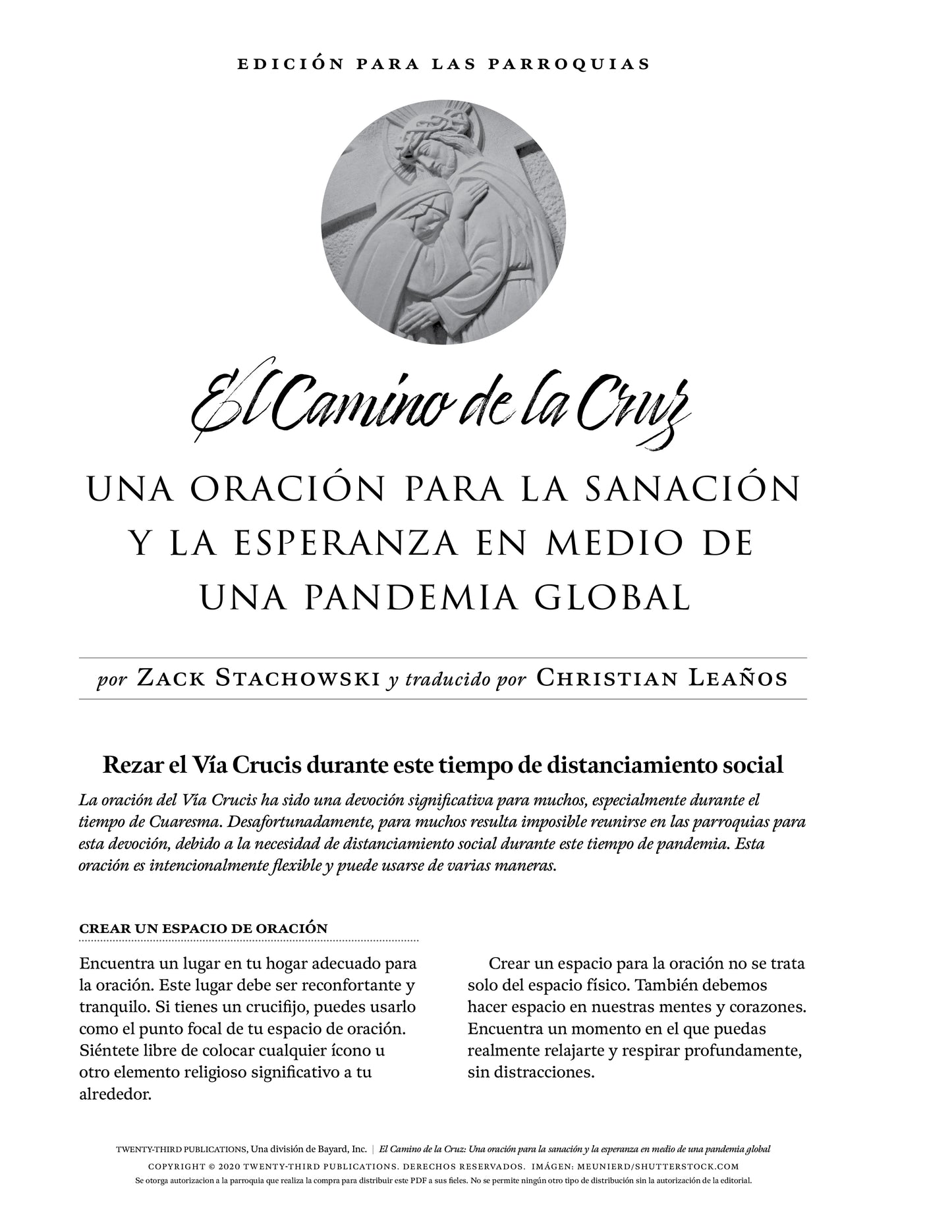 El Camino de la Cruz "para uso de las parroquias"