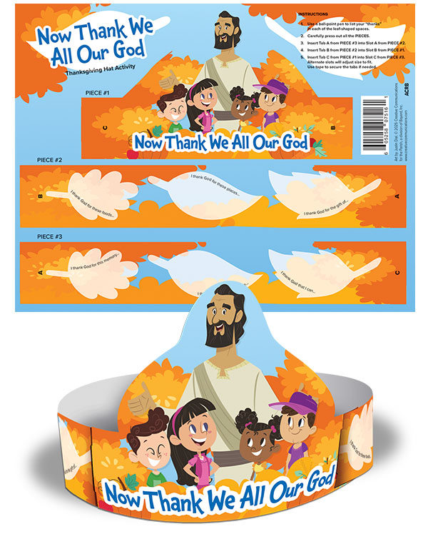 Now Thank We All Our God Thanksgiving Hat Activity