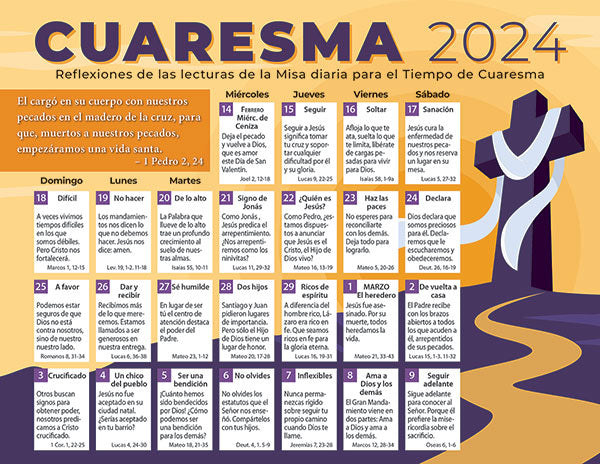 2024 Catholic Adult Spanish Lent Calendar (Set of 50)
