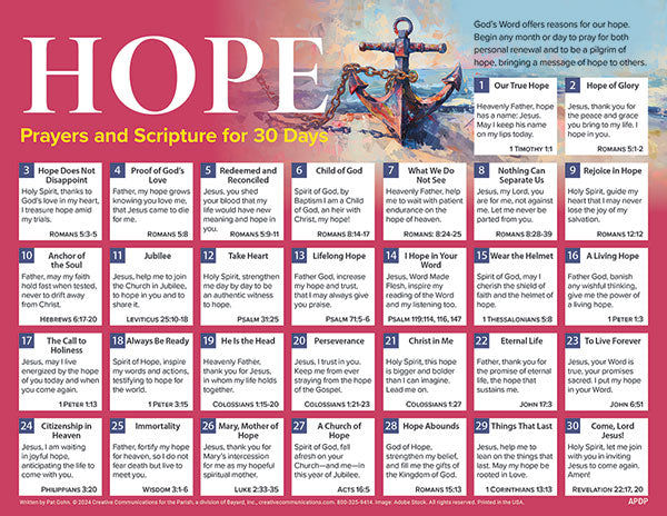 30 Days of Hope Calendar