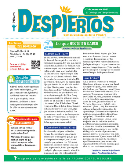Despiertos – Somos Discípulos de la Palabra (Edición trimestral 2026-27-Unidad 3)