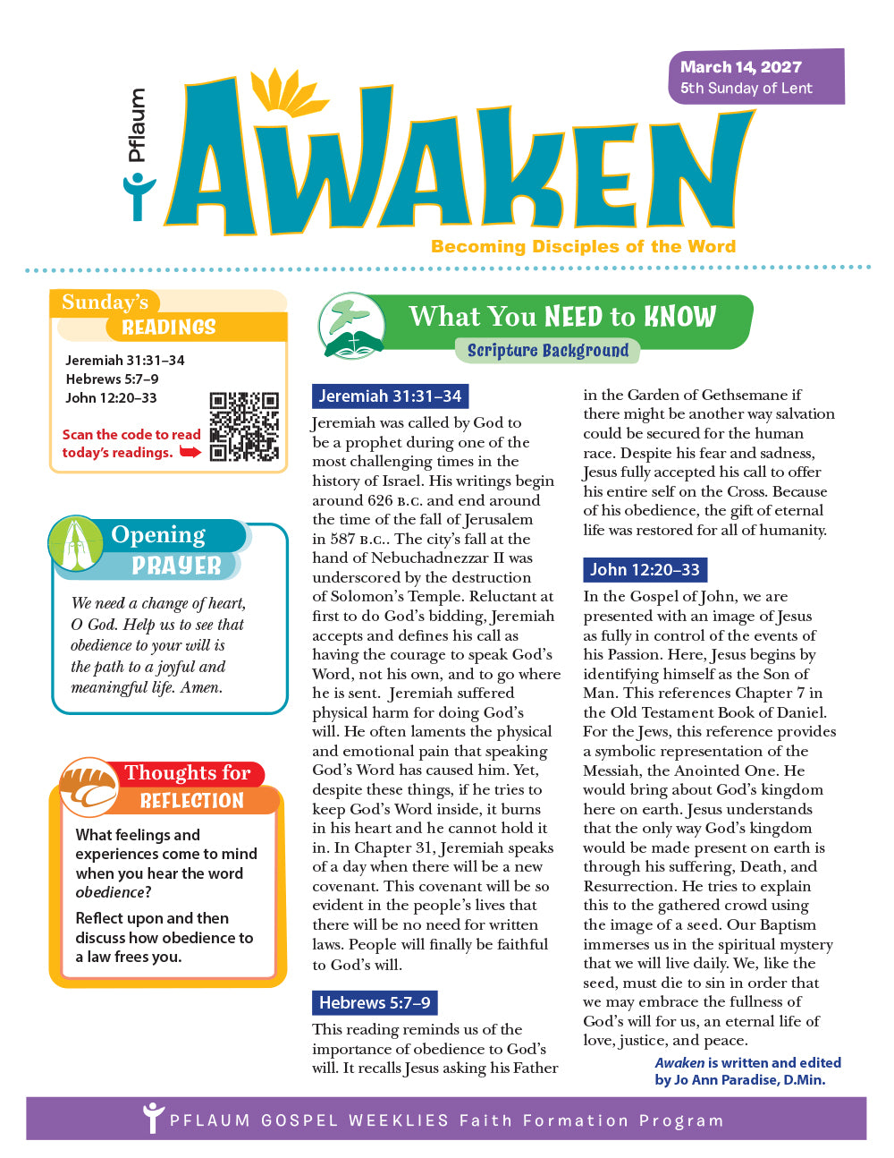 Awaken Becoming Disciples of the Word (Quarterly 2026-27 Edition-Unit 4)