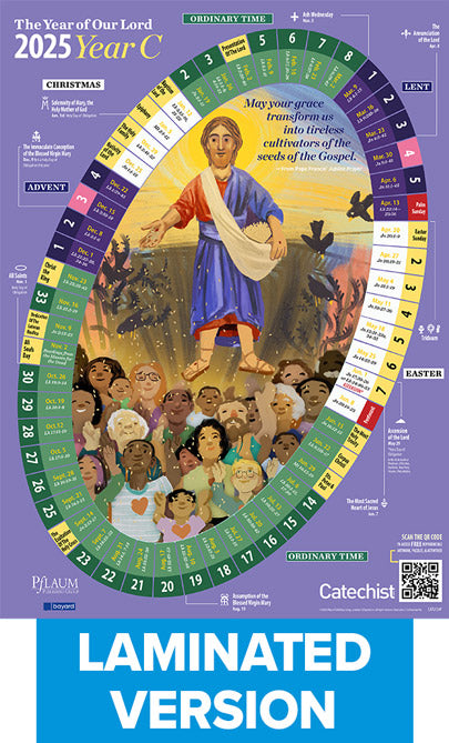 Laminated - The Year of Our Lord 2025 — Classroom Liturgical Calendar Bayard Faith Resources