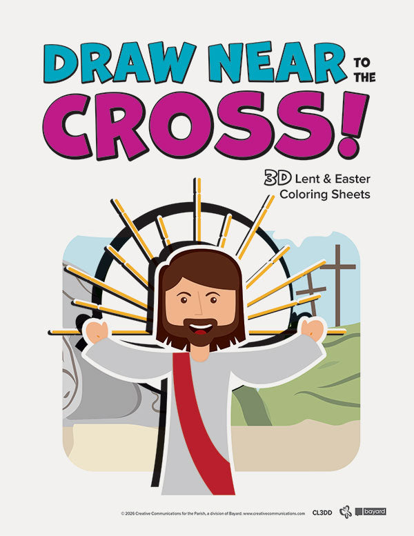 Draw Near to the Cross! 3D Easter Coloring Sheets