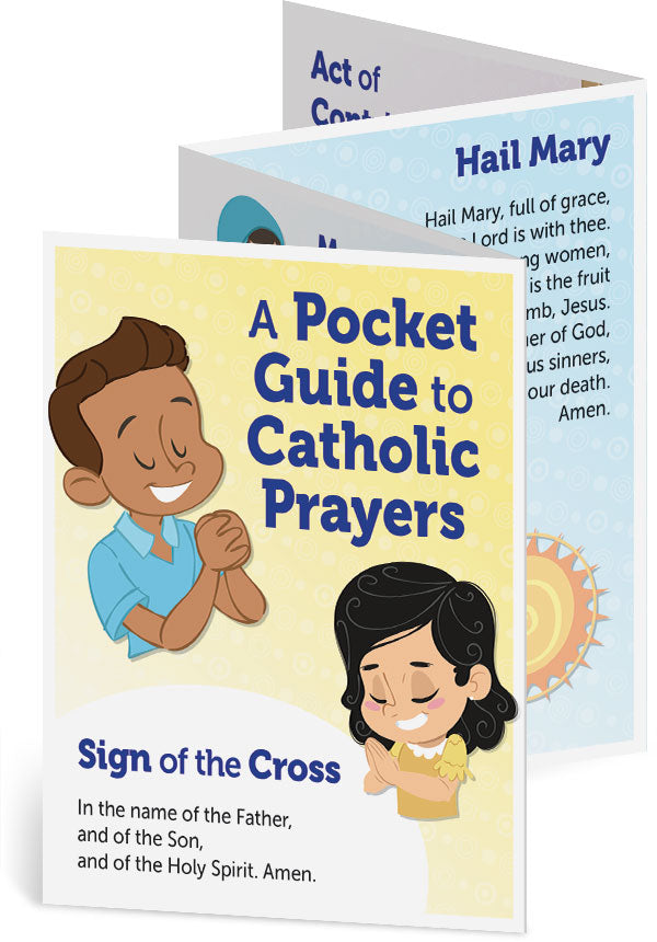 Pocket Catholic Prayers Folded Sheet