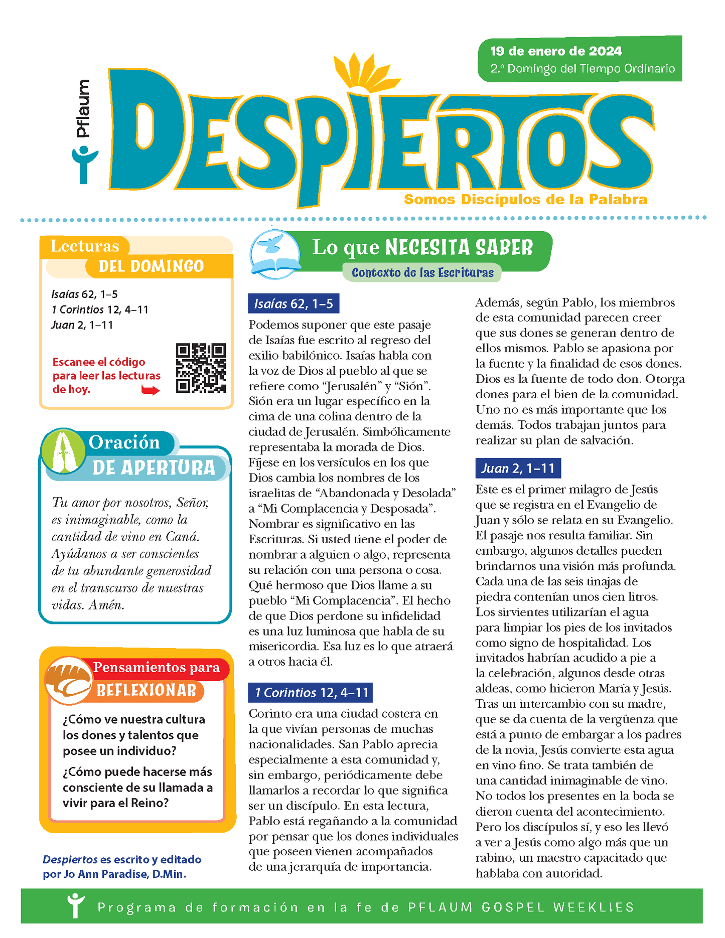 Despiertos – Somos Discípulos de la Palabra (Edición trimestral 2024-25-Unidad 3)