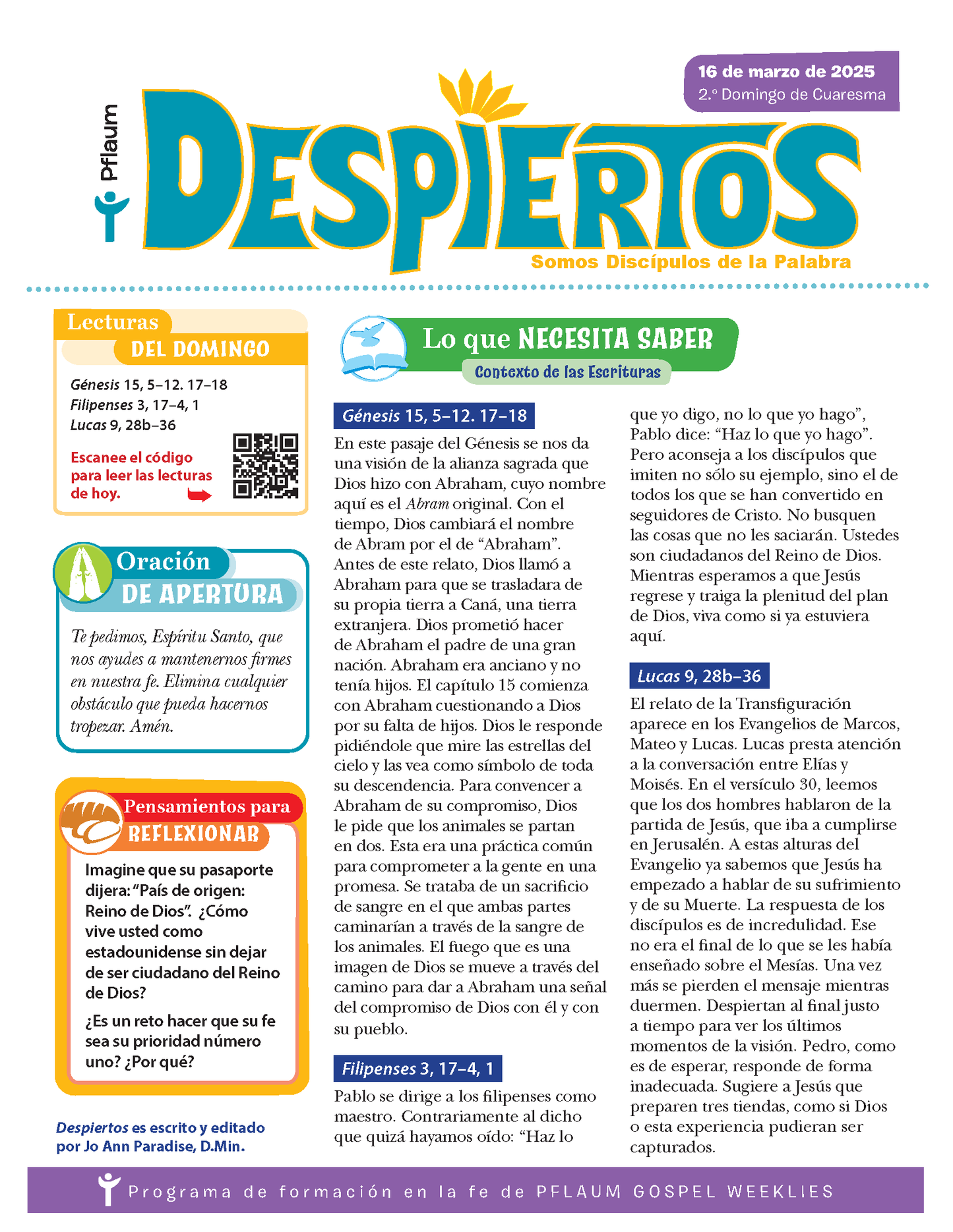 Despiertos – Somos Discípulos de la Palabra (Edición trimestral 2024-25-Unidad 4)