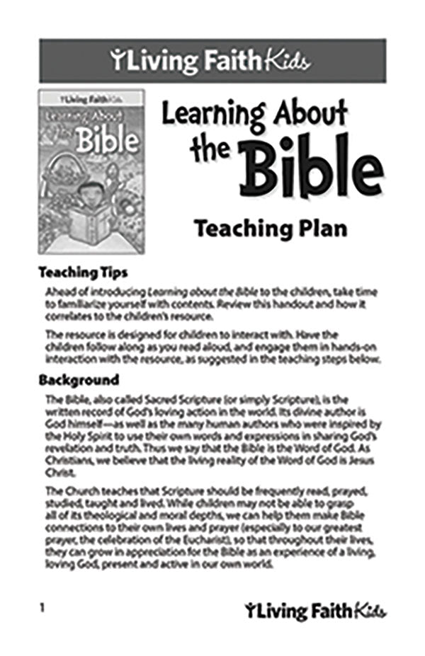 Living Faith Kids: Learning About the Bible Teacher Guide