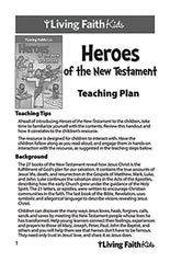 Living Faith Kids: Heroes of the New Testament Teacher Guide