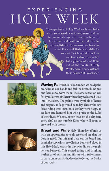 2024 Holy Week Bulletin Insert (Set of 50) | Bayard Faith Resources