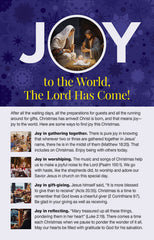 Joy to the World: Bulletin Insert for Christmas