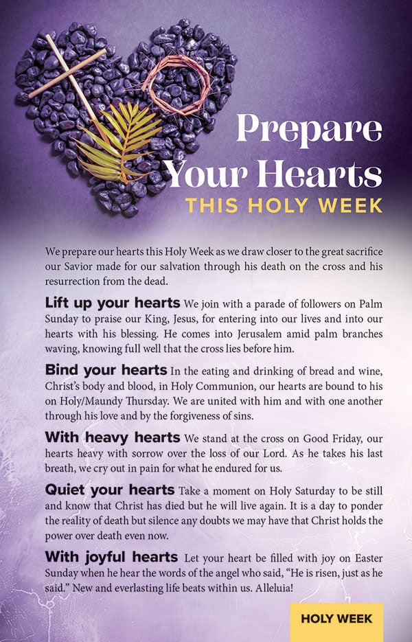 Prepare Your Hearts this Holy Week Bulletin Insert