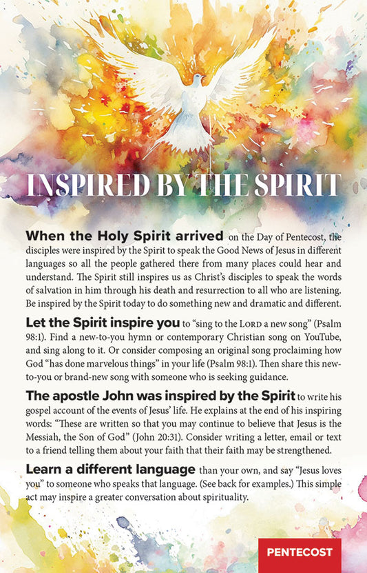 Inspired by the Spirit Pentecost Bulleting Insert