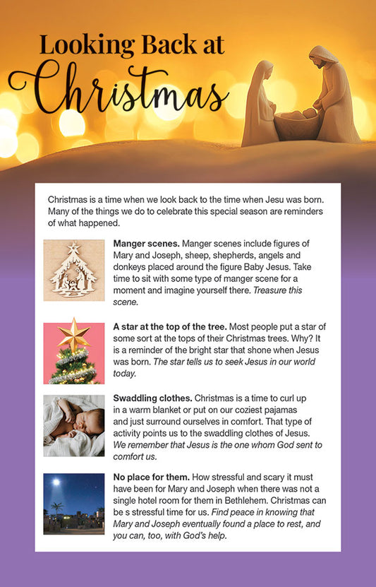 Looking Back at Christmas Bulletin Insert