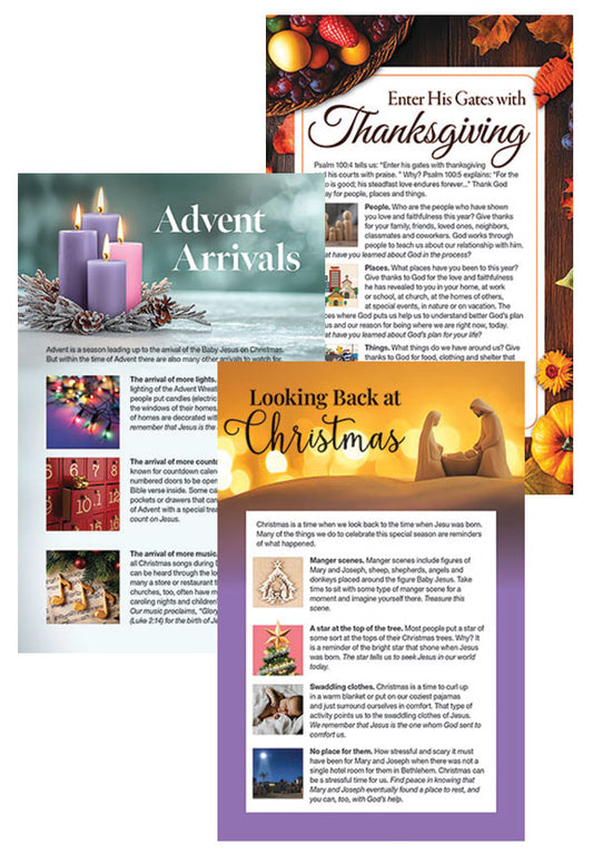 Thanksgiving, Advent and Christmas Bulletin Inserts