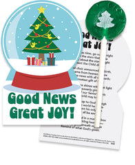 Good News! Great Joy! Christmas Candy Card with Sucker