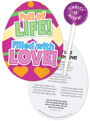 Full of Life! Filled with Love! Easter Candy Card with Sucker