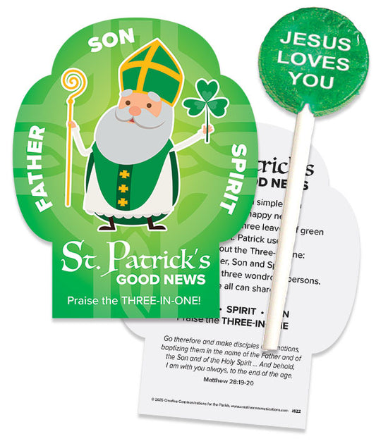 Good News St. Patrick's Good News Candy Card with Sucker