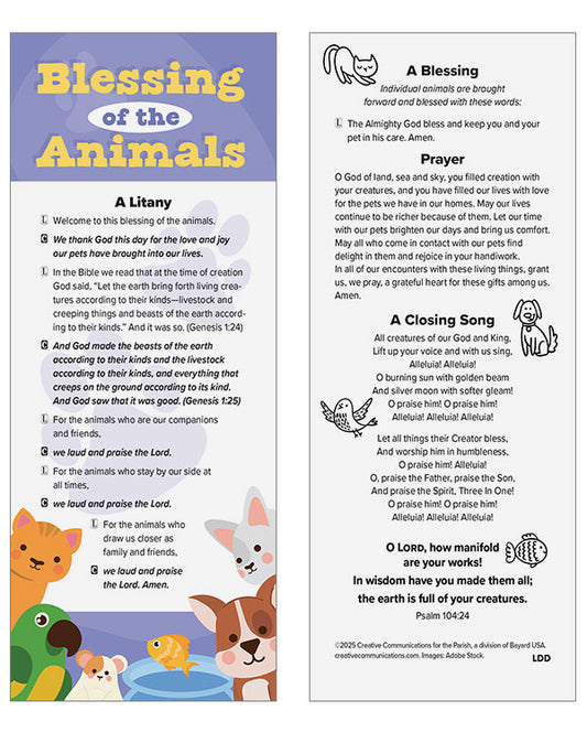 Blessing of the Animals Litany