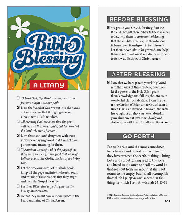 Bible Blessing Litany