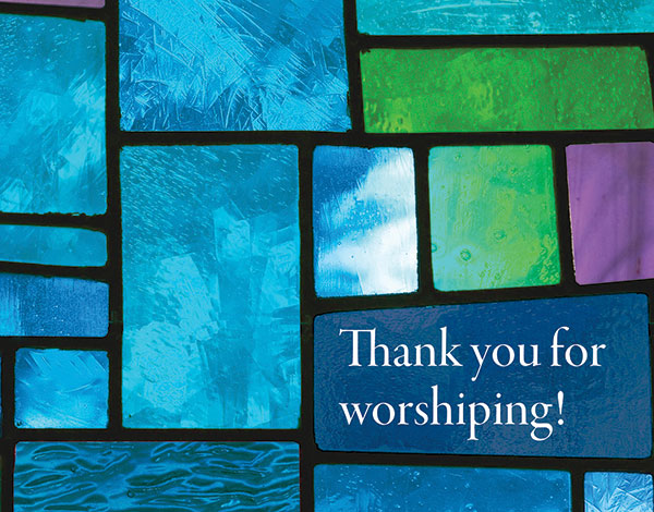 Thank You for Worshiping! - Thank You Card