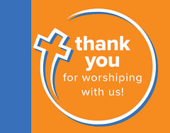Thank You for Worshiping with Us! - Thank You Card