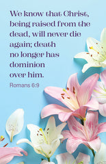 Easter Prayer Card - Romans 6:9