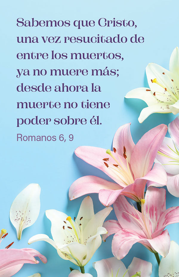 Easter Prayer Card Romans 6:9 (Spanish)