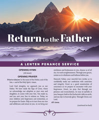 Return to the Father: A Penance Service for Lent