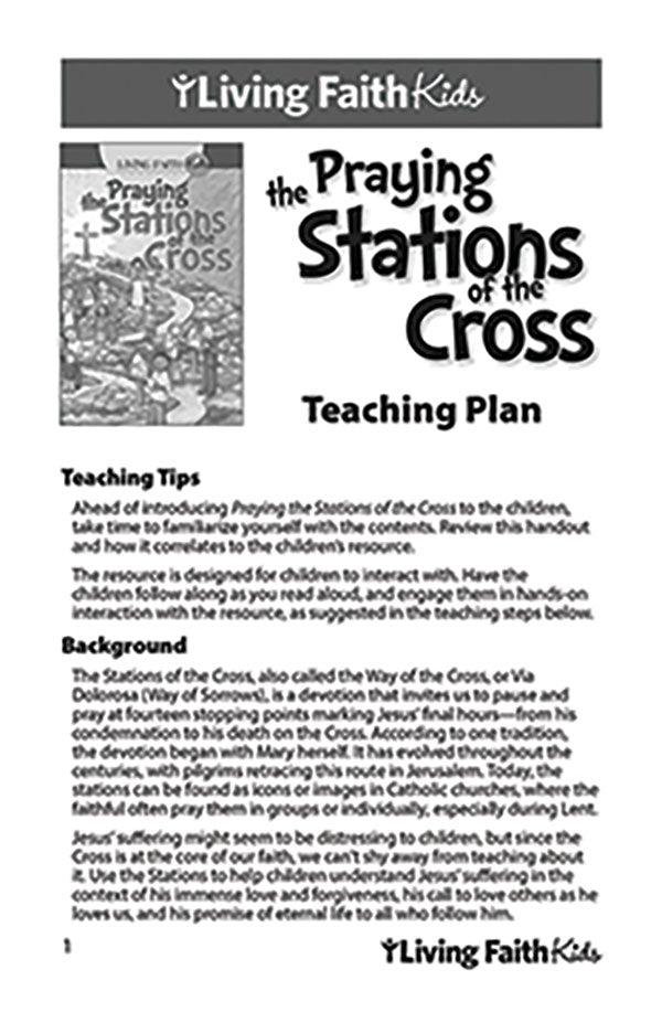 Praying the Stations of the Cross Teacher Plan