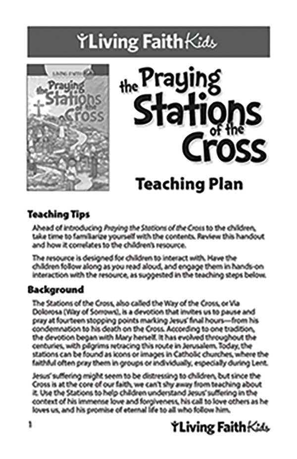 Living Faith Kids: Praying the Stations of the Cross Teacher Guide