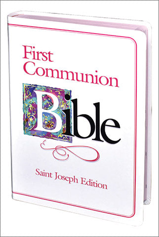 St. Joseph First Communion Bible (NABRE/girls) white and pink