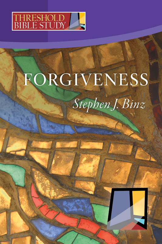 "Threshold Bible Study: Forgiveness" by Stephen J. Binz cover features a colorful stained glass