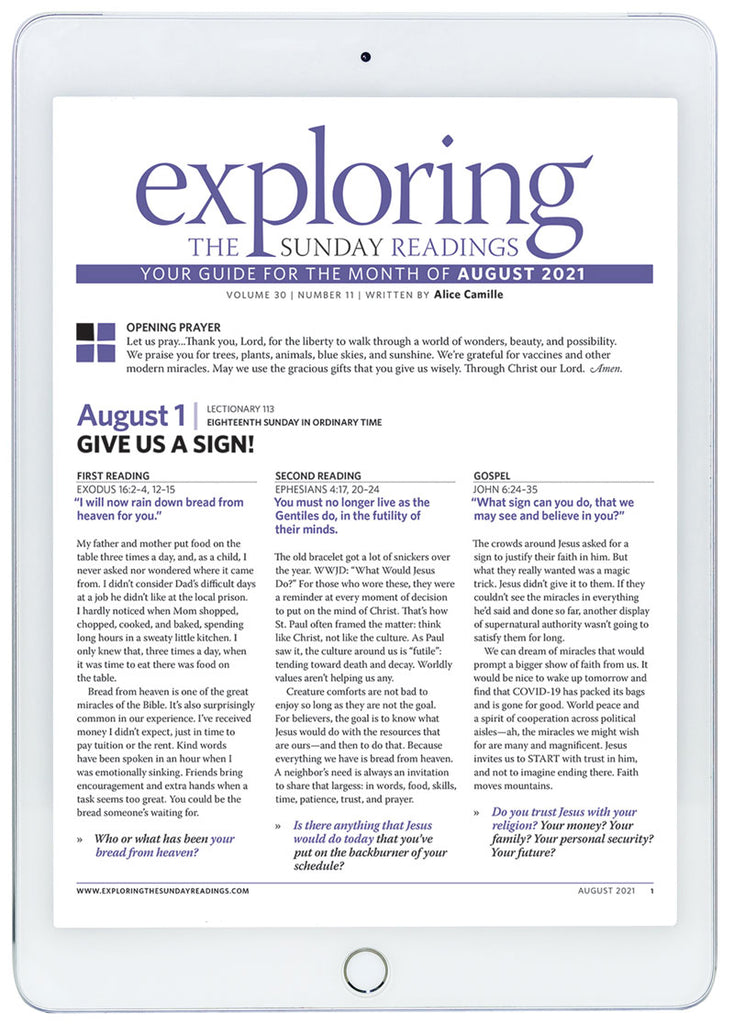 August 2021 Exploring the Sunday Readings Digital Edition