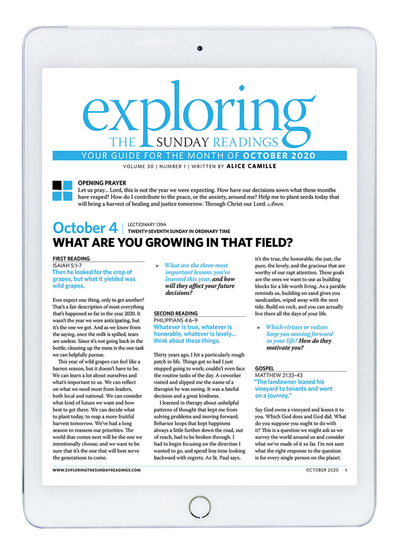 October 2020 Exploring the Sunday Readings Digital Edition