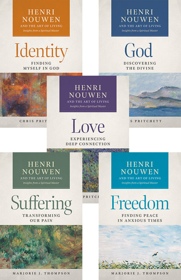 Pictures of the five Henri Nouwen books "Henri Nouwen And The Art Of Living 5 Volume Set".