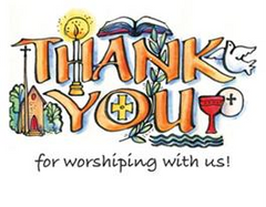 Thank You For Worshiping Card - Custom Imprinted