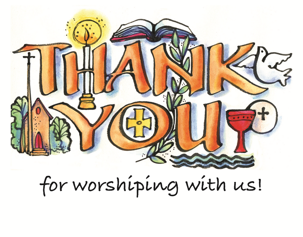 Thank You for Worshipping Card