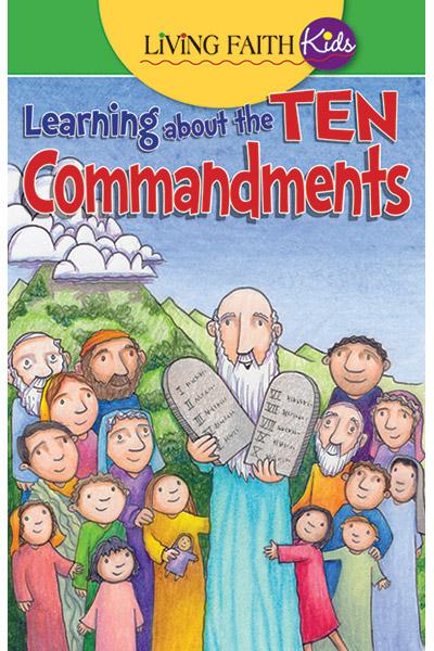 Living Faith Kids: Learning About The Ten Commandments - Moses and Children Illustration