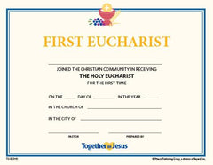 First Eucharist Certificates — Set of 10 — Together in Jesus