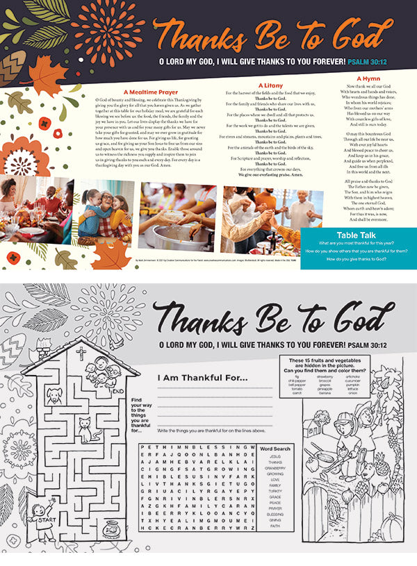 Thanksgiving Placemat 2021