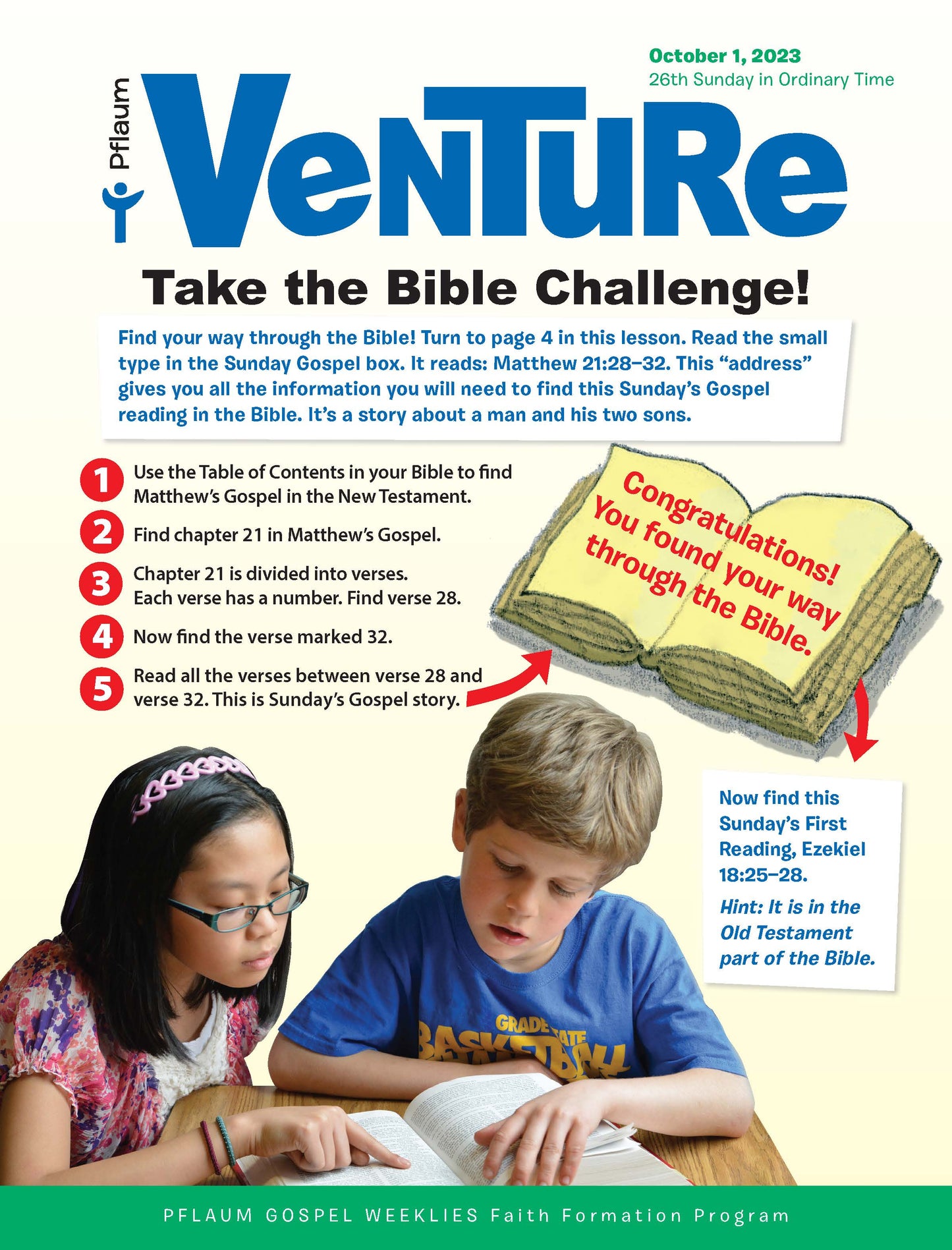 Venture Student — Grades 4-6 — Pflaum Gospel Weeklies