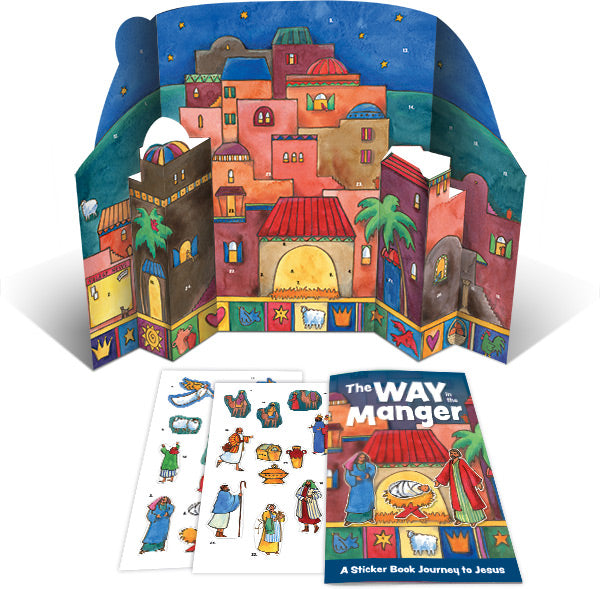 A picture of "The Way in the Manger" which shows a picture of this activity book.